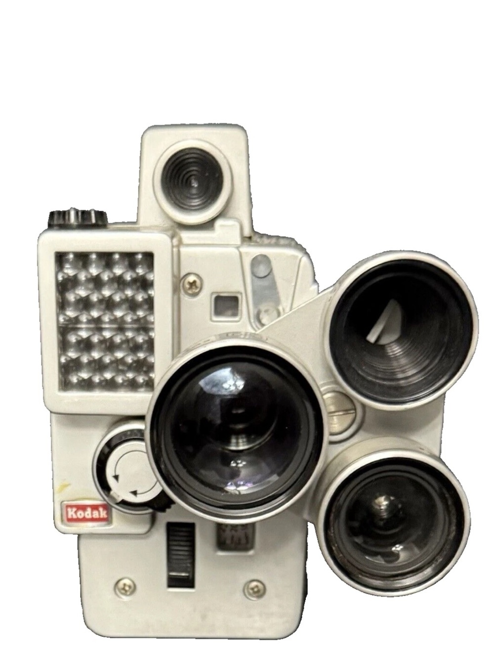 Kodak Turret F1.9 Lens Vintage Multi-Lens 8mm Movie Camera with Flash